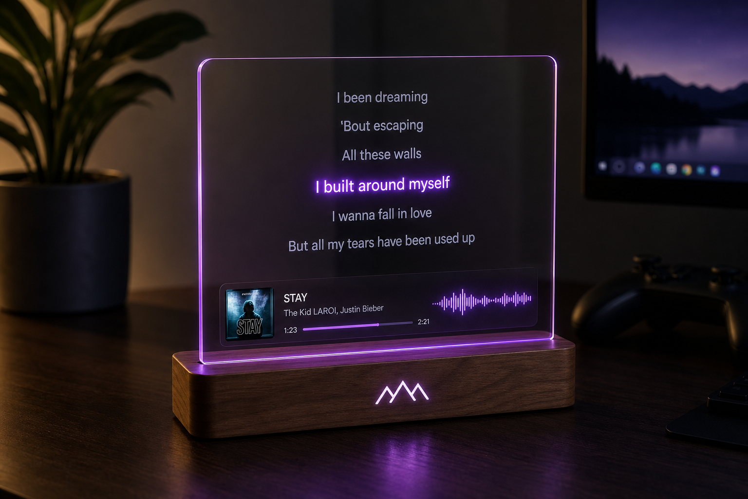 I built a lyric app with animations that react to the song logo